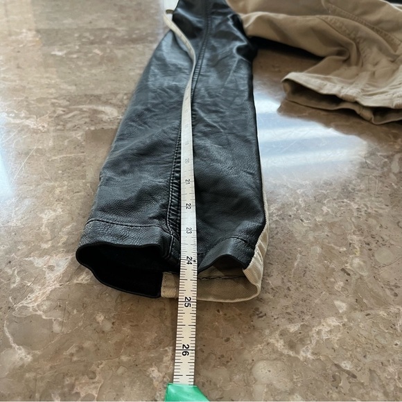 Coalition Downtown cream color jacket faux leather sleeves size medium - Picture 12 of 12